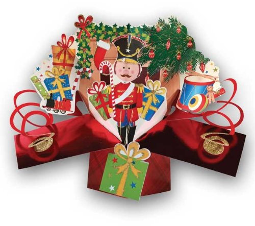 Second Nature Xmas Petite Pop Ups Christmas Greeting Card - Nutcracker