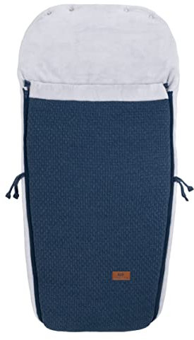 Baby's Only - Buggysack Robust - Für Kinderwagen - Fußsack Kinderwagen - Abnehmbare Front - Mit 3-Punktgurt - Luxuriöser Gestrickte - Warm & Weich - Jeans