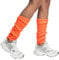 Boland - Beinwärmer für Erwachsene, Unifarben, Einheitsgröße, Stulpen, Socken, Overknees, 80er Jahre, Kostüm, Karneval, Mottoparty, Neonorange