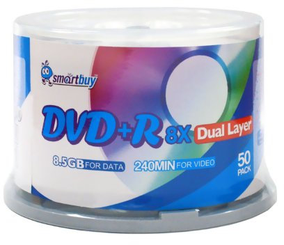 Smart kaufen Logo 50 Stück DVD plus R DVD + R DL 8,5 GB 8 x Double Layer blanko Datensatz 50 Discs Spindel