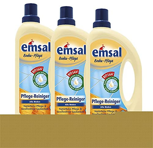 3x emsal Boden-Pflege Pflege Reiniger 1 Liter mit Biosan - Natürliche Pflege