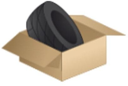 Paket AG Reifenkarton für 2 Reifen, Braun, 63.5x63.5x41 cm, Pappe, 2 Stück