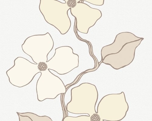 Esprit Home 140937 Vliestapete City Glam, Mustertapete, floral/weiß/beige