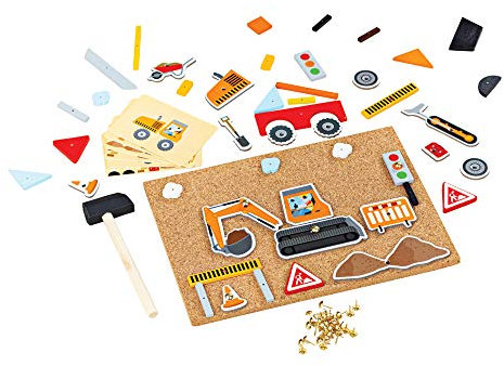 Bigjigs Toys, Deluxe Pin-a-Shape (Construction), Tap Tap Art Board Set