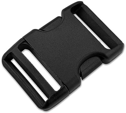 AceCamp® Duraflex Steckverschluss [1x38mm – schwarz] - Gurtbefestigung Kofferverschluss - Rucksackverschluss - Einfache Anbringung - Robuste Schnalle.