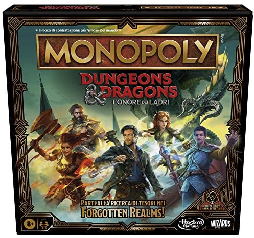 Monopoly, Dungeons & Dragons – Die Ehre der Diebe – Spiel für 2–5 Spieler, ab 8 Jahren