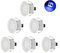 CHNXU 6er Set LED Einbaustrahler Blau Bodeneinbaustrahler 12V Ø30mm Deckenspots 0,6W 9LM Terrassenbeleuchtung Außen IP67 Wasserdichte LED Bodenleuchten Treppen Beleuchtung