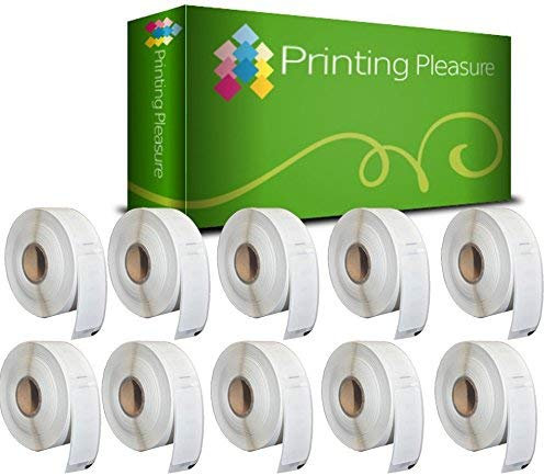 Printing Pleasure 10x Namensschild-Etiketten kompatibel für Dymo Seiko 11356 89mm x 41mm (300 Stück/Rolle) Dymo LabelWriter 4XL 450 400 330 320 310 Twin Turbo Duo Seiko SLP 450 400 240 200 120 100 Pro