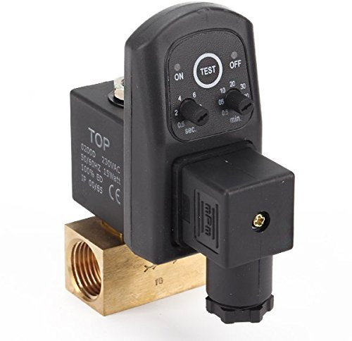 220V 1/2 in Out Port Electronic Timed Air Compressor Tank Drain Valve