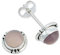Ohrstecker 925 Silber Rosenquarz rosa Stein Edelstein Ohrringe echt Silber Damen Sterling Silber Stecker Geschenk(MOS-027-07)