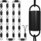 Rain Chains Direct, Wasserablaufkette, langlebiges, schwarzes, pulverbeschichtetes Aluminium, Premium-Wasserablaufkette für Dachrinnen, 2,5 m