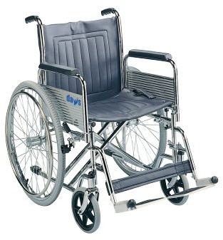 Days Heavy Duty Self-Propelled Wheelchair, 51cm (20), Folding Back, Detachable Swing Away Footrests & Armrests, Folds for Transport, Easy for Caregiver to Push, (Eligible for VAT relief in the UK)