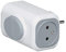 Legrand 050637 Fiche MultiPrise 2 Prises de Courant avec Sorties Latérales et Bouton D'extraction, 2P+T, 16A, 230V, Blanc/Gris