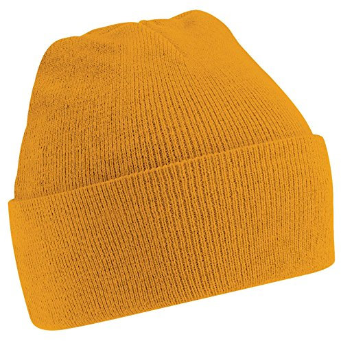 Beechfield, Acryl-Strickmütze für Erwachsene, zum Aufschlagen, Unisex Einheitsgröße senffarben