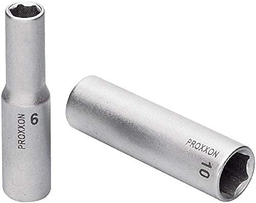 PROXXON 23 774 Vaso Largos de 1/4 para Pernos Roscados muy Salientes, Tamaño 8mm, Longitud Total 50mm, multicolor