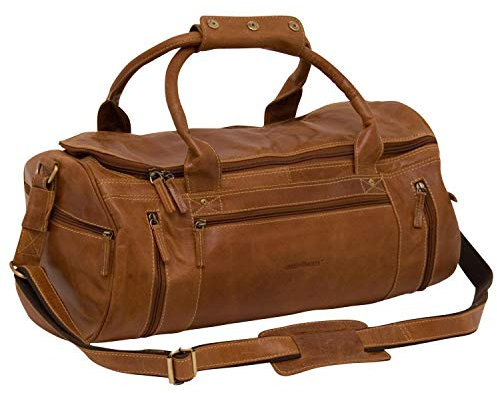 Reisetasche 50cm 5 G50 24 Natur Luxus Büffelleder Greenburry/lefox