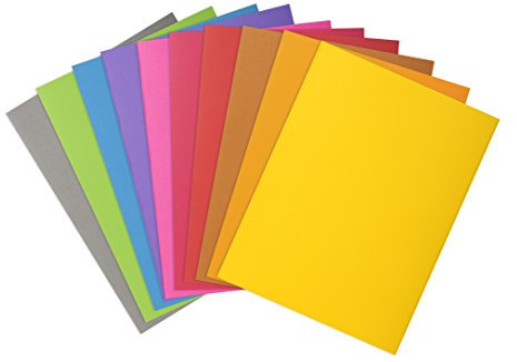 Exacompta - Réf. 210500E - Paquet de 50 chemises rigides ROCK''S 210 g/m2 aux couleurs vives - chemises certifiées PEFC™ - dimensions 24 x 32 cm pour format A4 - 10 couleurs assorties