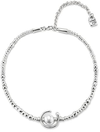 Uno De 50 Damen-Kette ohne Anhänger Versilbert Perle weiß 16 cm - COL0970BPLMTL0U
