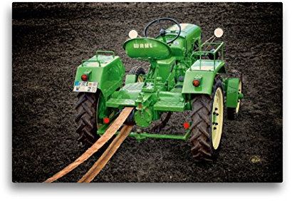 Premium Textil-Leinwand 45 x 30 cm Quer-Format Oldtimer Traktor Wahl | Wandbild, HD-Bild auf Keilrahmen, Fertigbild auf hochwertigem Vlies, Leinwanddruck von Peter Roder