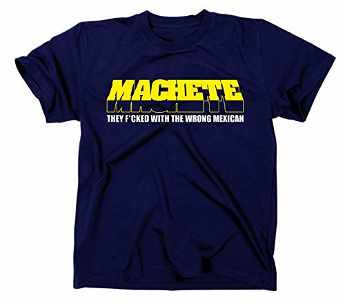 Styletex23 Machete Cult - Maglietta con motivo Pianeta Terror Grindhouse, motivo: Rodriguez/Tarantino, styletex23machete-marineblau-XL, Blu - blu navy, XL