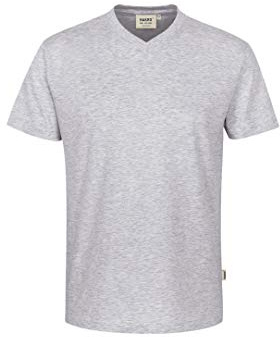 Hakro V Shirt Classic, ash-meliert, S