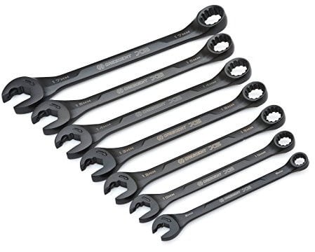 Crescent CX6RWM7 7-Teilige X6 Ringmaulschlüssel mit Knarrenfunktion Set Metrisch, 8-17 mm