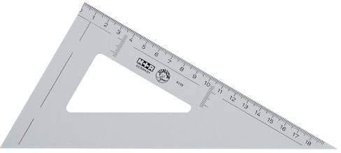 M+R 762250020 Winkel 60 Grad, 29 cm rauchtransparent Skala 22 cm