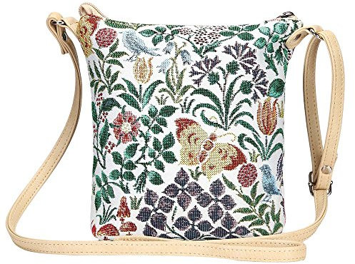 Signare Tapisserie Kleine Tasche Damen, Handtasche Damen Klein, Reisepass Tasche, Mini Handtasche (Frühlingsblume)