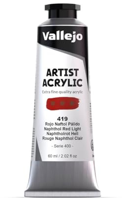 Vallejo : Artist Acrylic Paint : 60ml : Napthol Red Light