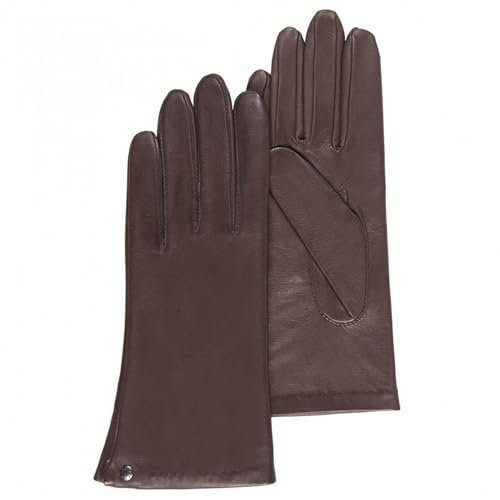 ISOTONER Gants cuir doublés soie femme,Marron,6.5 (XS)
