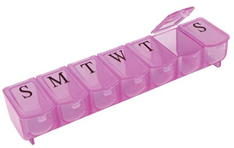 Ultra Bubble lok 7-day Pill Organizer By Apex Healthcare (Colors May Vary)