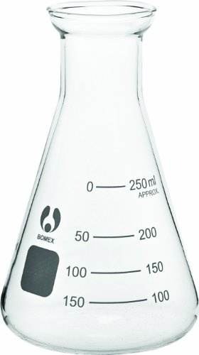 Conical Glass Flask - Graduated 250ml - Pack Size: 1 x 6