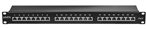 LINDY Panneau de Brassage 24 Ports Cat.6 STP, 1U, Noir 25990