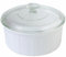Corningware French White Plat rond avec couvercle en verre 2,3 l