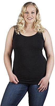 Single-Jersey Tank Top Damen, Schwarz, M