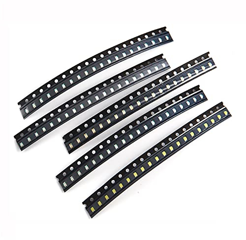 CHANZON (5 Farben x 20 Stück = 100 Stück 0805 SMD LED Dioden lichter Set (Mini Chip 2,0mm x 1,2mm für PCB DC 20mA) Superhelle Glühbirnen Lampen Elektronikkomponenten Leuchtdioden