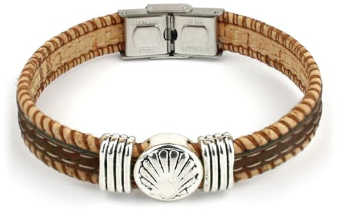 Jakobsweg [Bewahrer] Kork-Metallarmband Astorga