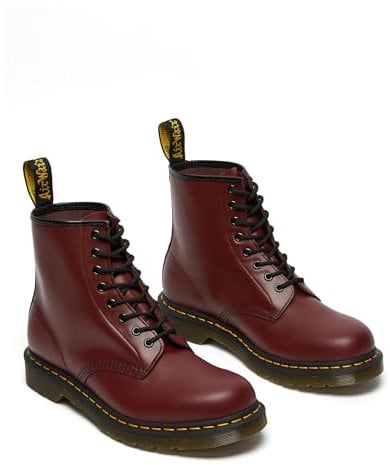 Dr. Martens 1460z 8 Eye Boot Black, Stivaletti Unisex – Adulto, Rosso (Cherry Red), 36 EU