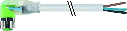 M8 Buchse 90° freies Leitungsende LED