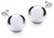 CARISSIMA Women's 9 ct White Gold 12 mm Ball Polished Stud Earrings