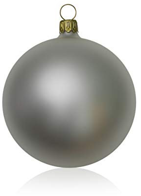 Lauschaer Glas Christbaumkugeln weiß matt 2 Stück d 12cm Christbaumschmuck Weihnachtsbaumschmuck mundgeblasen