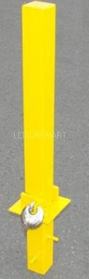 Security parking post, fold down heavy duty with padlock, part no; LMX1088