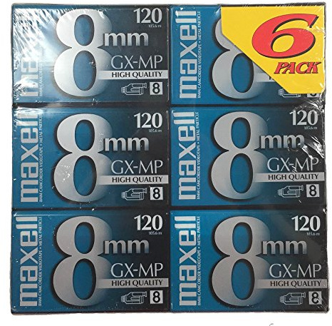 Maxell 8mm GX-MP120 Videotapes (6-pack)