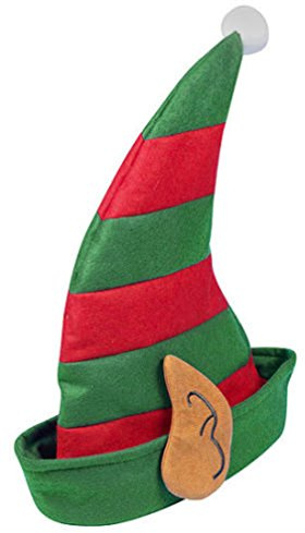 HENBRANDT Weihnachtsparty-Mütze mit Ohren für Jungen oder Mädchen, Elfe Pixie