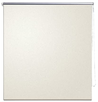 vidaXL Off White Blackout Roller Blind - 100x230 cm - Perfect Light Blocker, Thermal Insulated, Easy to Install with Included Accessories