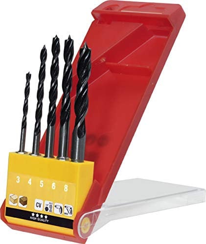 KWB 513900 - Set de 5 brocas con inserción hexagonal para madera KWB 3-8 mm