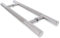 ToniTec - Set maniglia per porta in vetro, coppia di maniglie per porte in vetro, 500 mm 300 mm, in acciaio inox