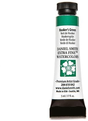 Daniel Smith Extra Fine Watercolor Paint, 5ml Tube, Hooker's Green, 284610042