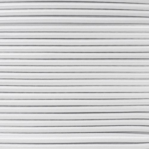 Paracord Planet Corda elastica in nylon elastico da 3/16 pollici (bianco, 50 piedi)