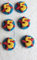 12 Personalized Edible Sugar Superhero Discs Logo; Age number; 3.5cm Handmade Boys' Birthday CupCake Topper/Decoration